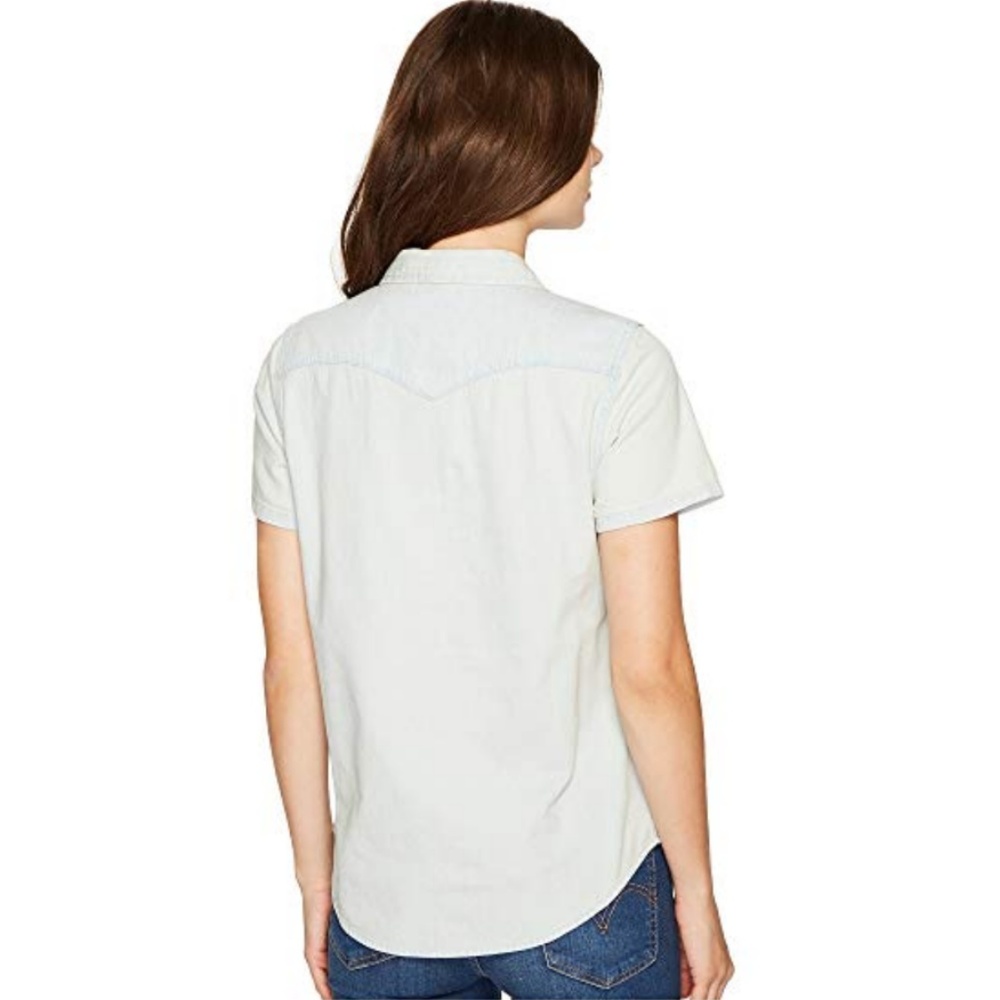 NWT Levi's Larissa Western Cotton Denim Shirt XS - Picture 4 of 4